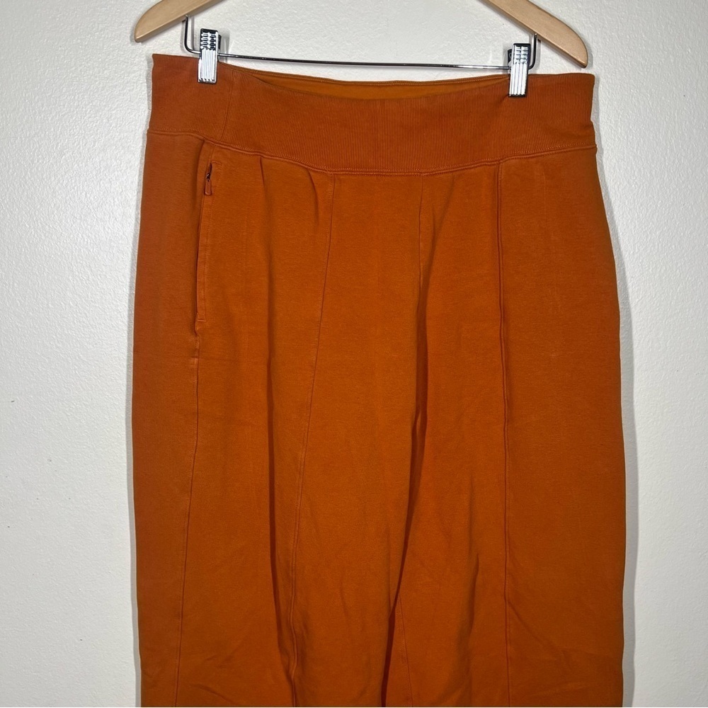 Athleta Retroplush Straight Leg Orange Pull On Sweatpants Womens Size Large - Picture 2 of 10